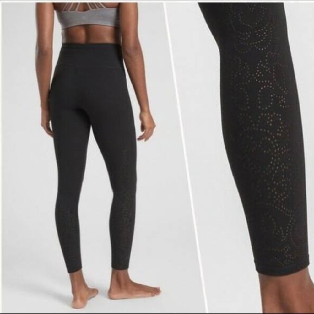 Athleta Revelation laser cut leggings
